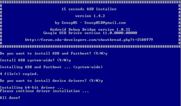One Click ADB Fastboot Installer