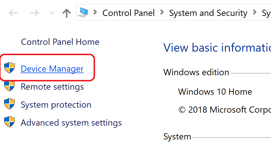 select Device Manager