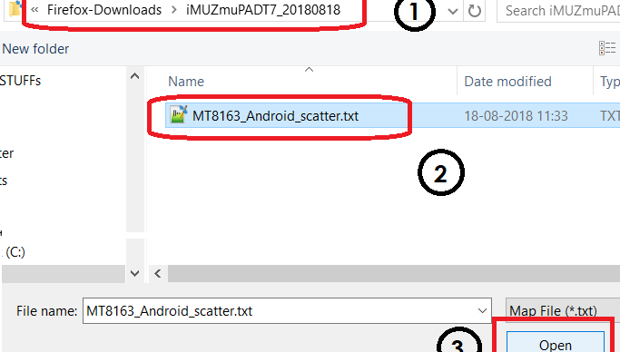 select the scatter file from Intex Elyt E8 Plus Android 5.1 stock firmware files