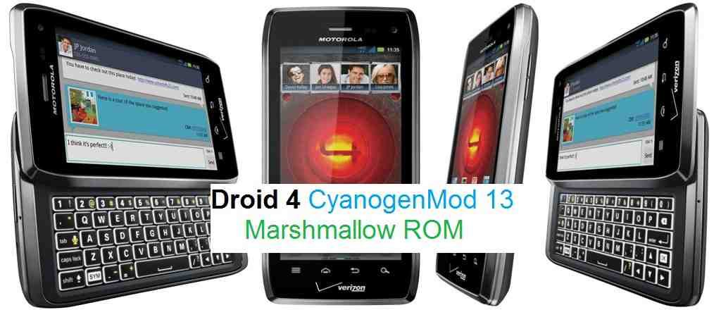 Droid 4 CM13 Marshmallow ROM