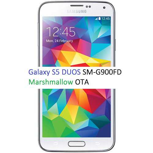 Galaxy S5 DUOS SM-G900FD G900FDXXU1CPE1 Android 6.0.1 MARSHMALLOW