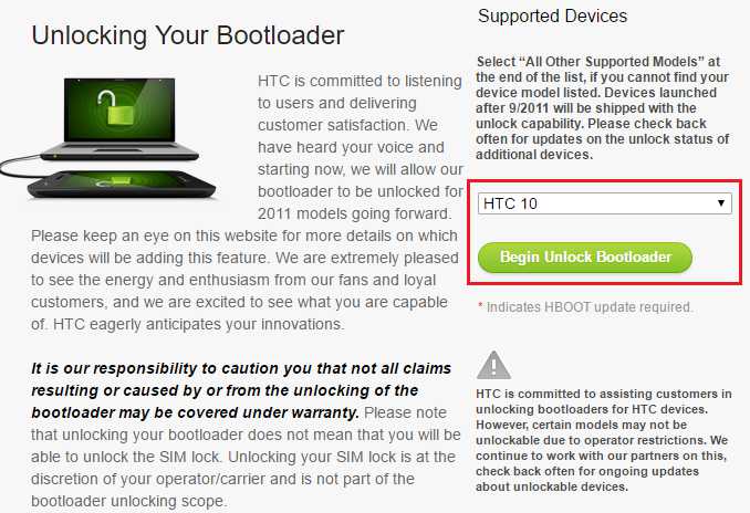 Select Device and Click on Unlock Bootloader