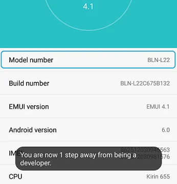 Enable Developer Option on Huawei/Honor