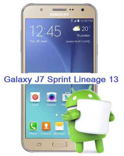 Lineage OS 13 for Galaxy J7 SPRINT (j7ltespr)
