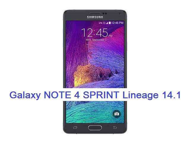 Lineage OS 14.1 for Galaxy NOTE 4 Sprint (trltespr)