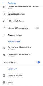 Google Camera (Gcam) settings