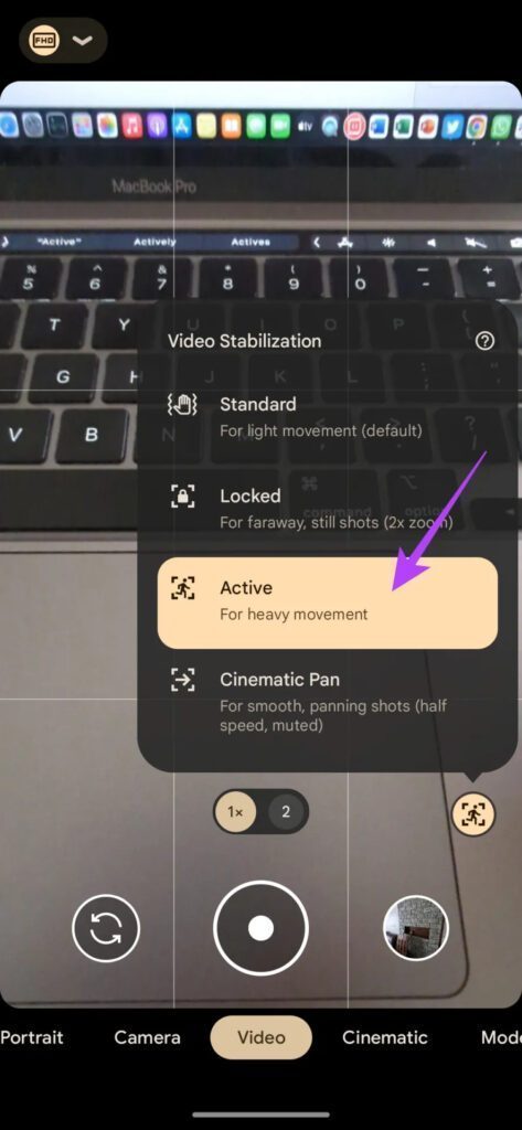 video stabilization on gcam