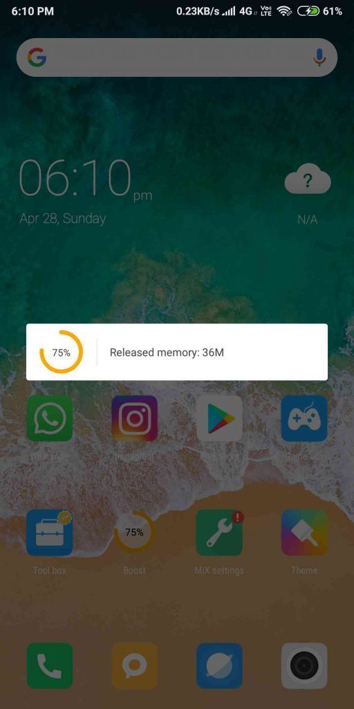 MiX Launcher has some special features like memory boost on the home screen and this memor MiX Launcher Apk Download For Android Phones