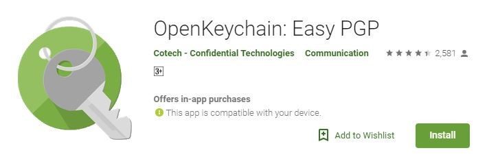Download OpenKeyChain app