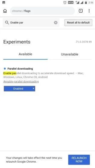 Parallel download Flag