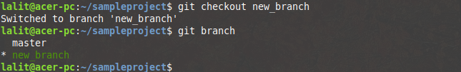checkout branch in git