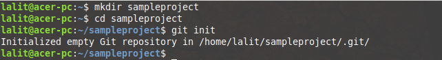 initialize git repository