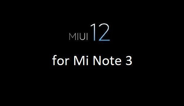 Miui 12 Mi Note 3