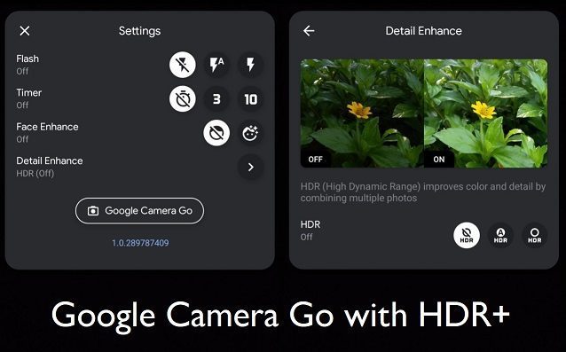 HDR+ on Google Camera Go