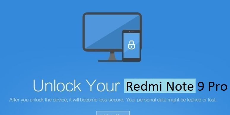unlock bootloader redmi note 9 pro