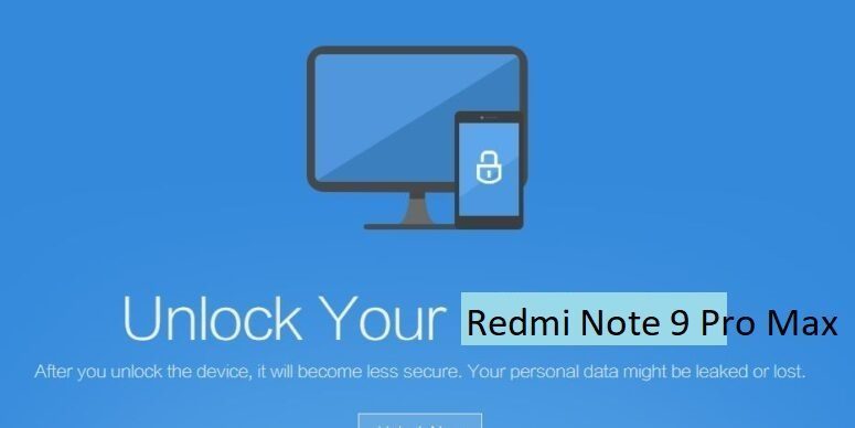 unlock bootloader redmi note 9 pro max