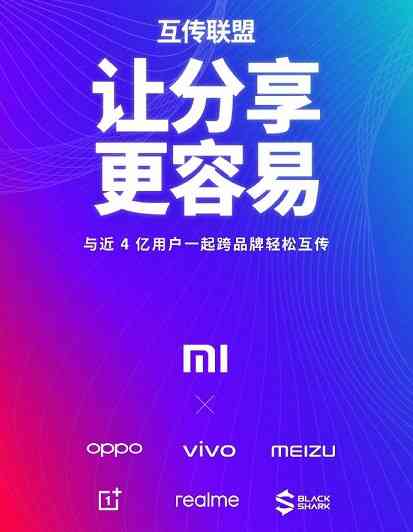 Xiaomi, OnePlus, Oppo, Vivo, Realme, Meizu, Black Shark common file sharing alliance