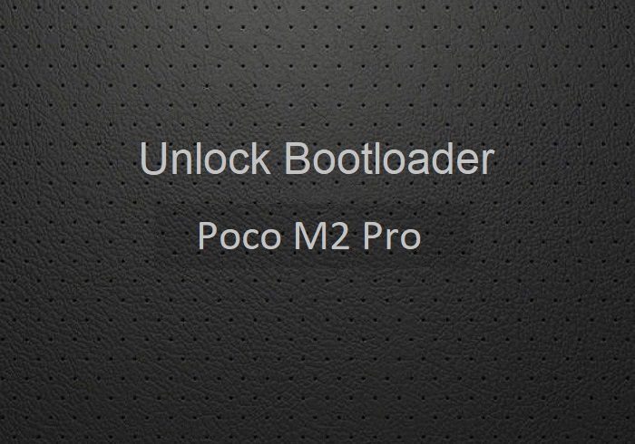 unlock bootloader Poco M2 Pro