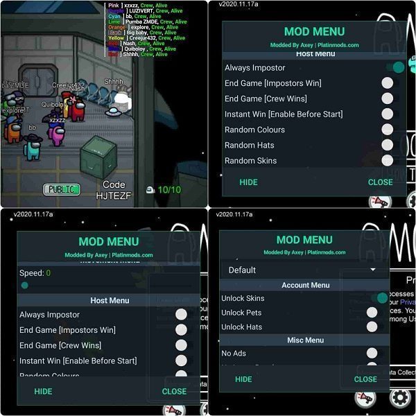 Among Us Mod Apk Download 2020 11 17 Unlock Skins And Other Mods