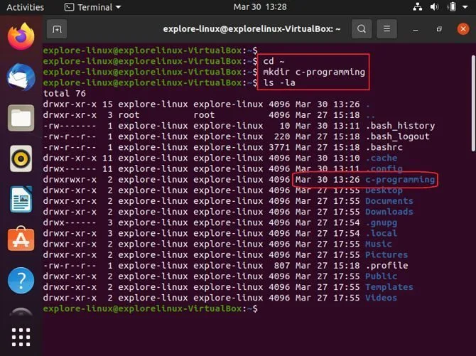 create and list directory