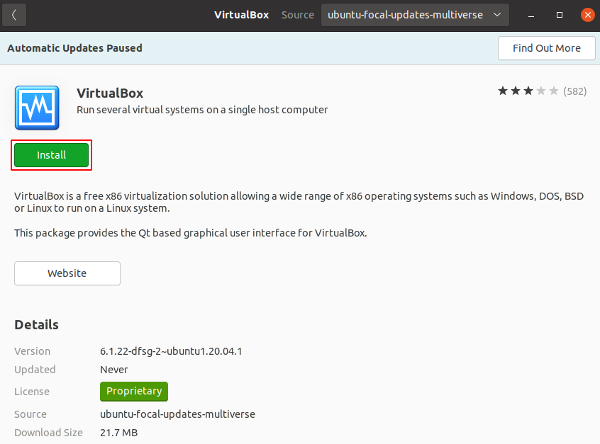 virtualbox ubuntu software