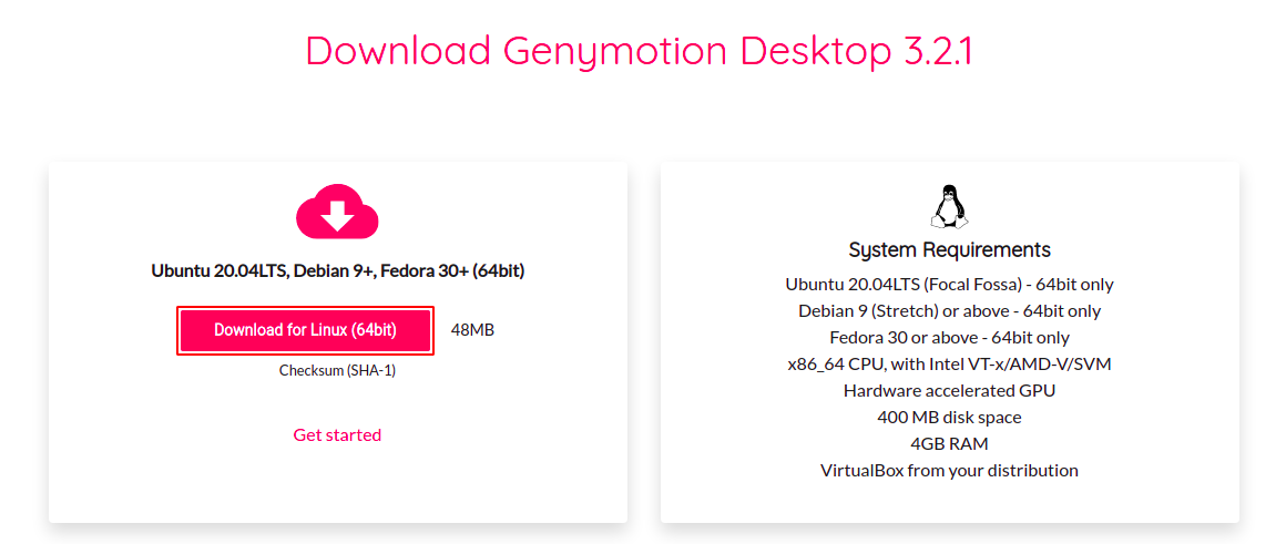 genymotion download page