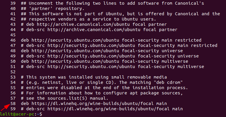 display source list file