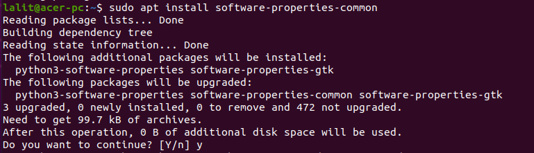install software properties command