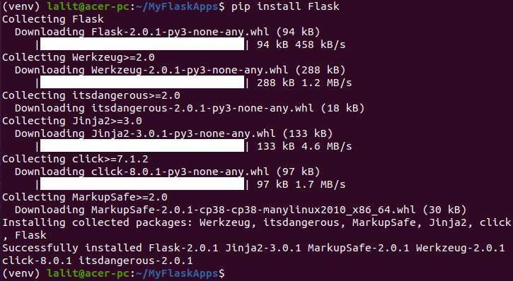 install flask
