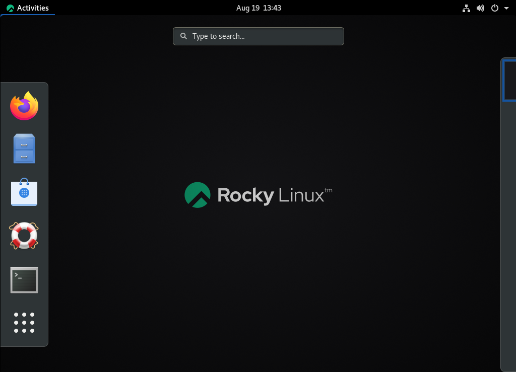 rocky linux desktop