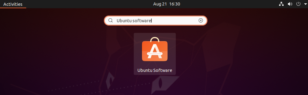 launch ubuntu software
