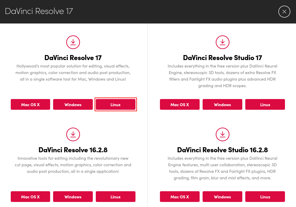 download DaVinci Resolve