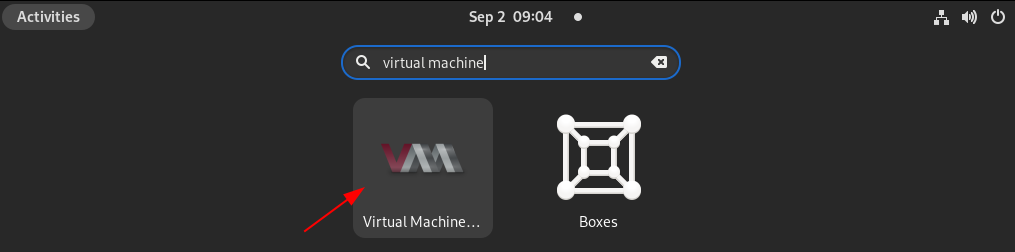 search virt manager