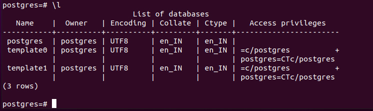 list of database
