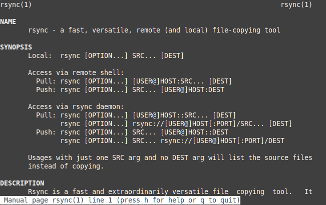 rsync