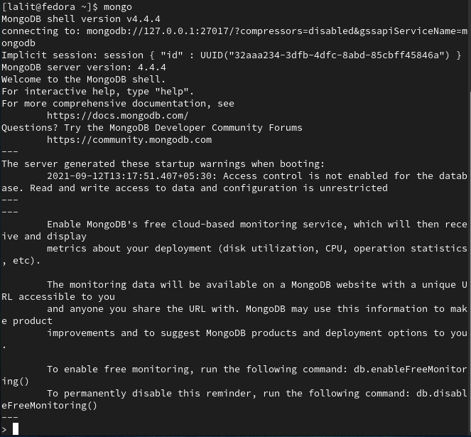 mongodb shell