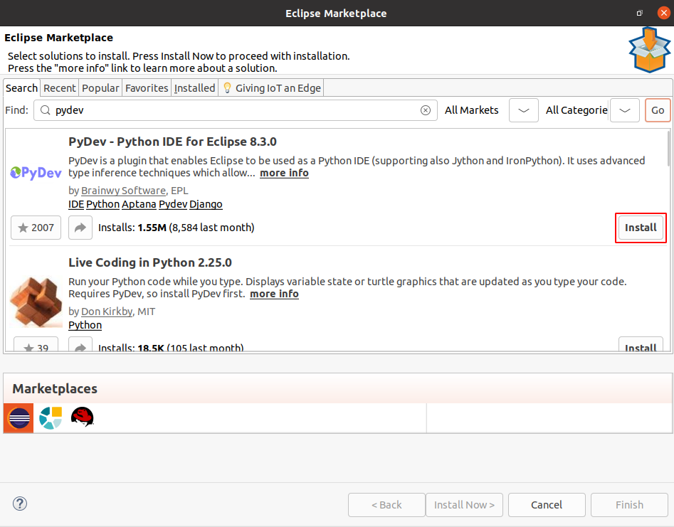 install pydev