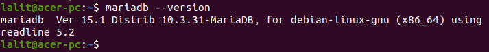 mariadb version