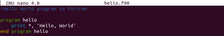hello world program