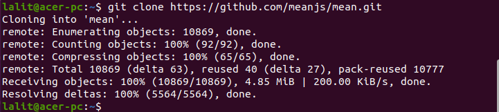 clone mean repo