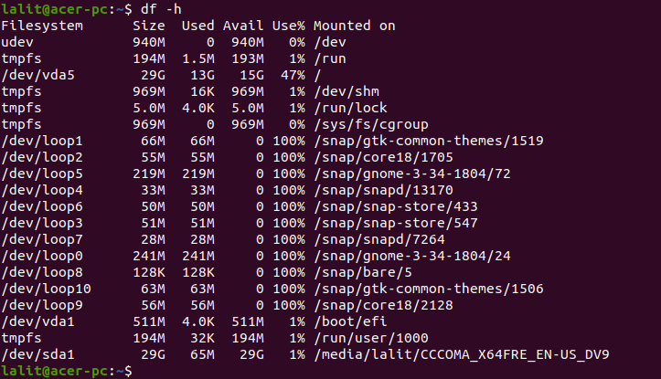 list disks