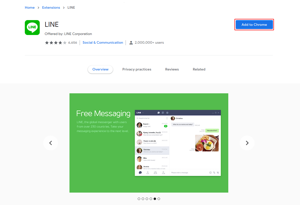 add line chrome extension