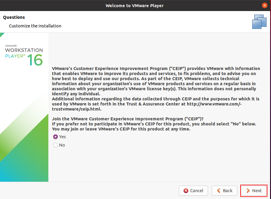 vmware customer exeperience program