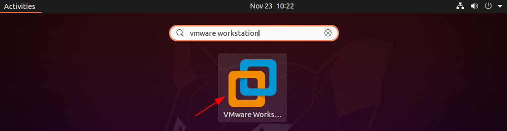 search vmware workstation