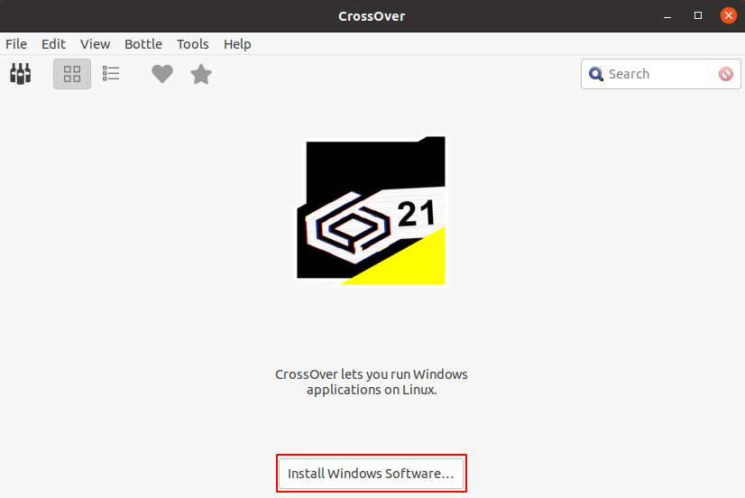 install windows application in linux