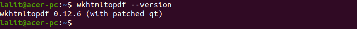 wkhtmltopdf version