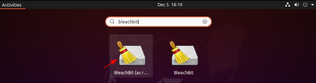 bleachbit search