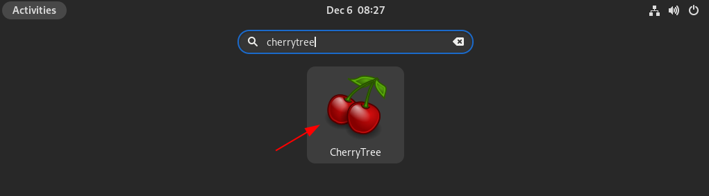 search cherrytree in fedora