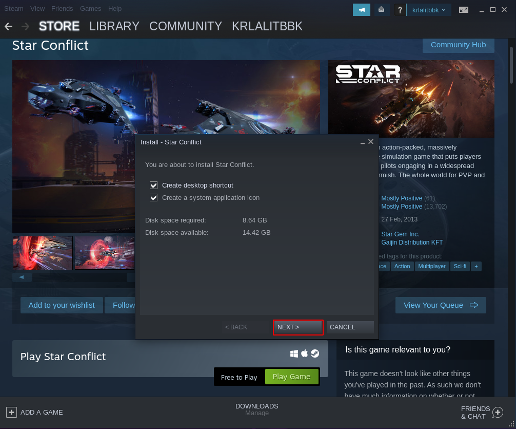 install star conflickt