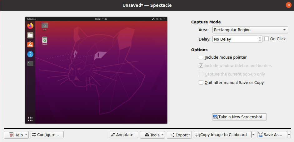 spectacle GUI